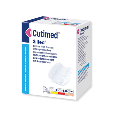 Cutimed® Siltec, cu miez de spumă și strat de silicon