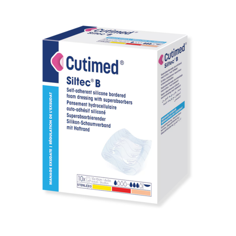 Cutimed® Siltec® B, pansament steril din spumă cu silicon, 1 buc.