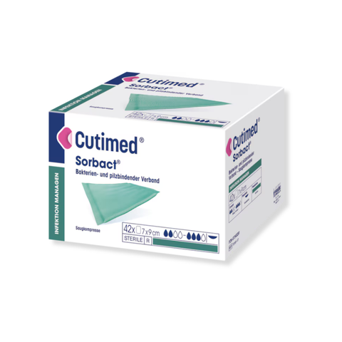 Cutimed® Sorbact®, paduri antimicrobiene sterile și absorbante, 1 buc.