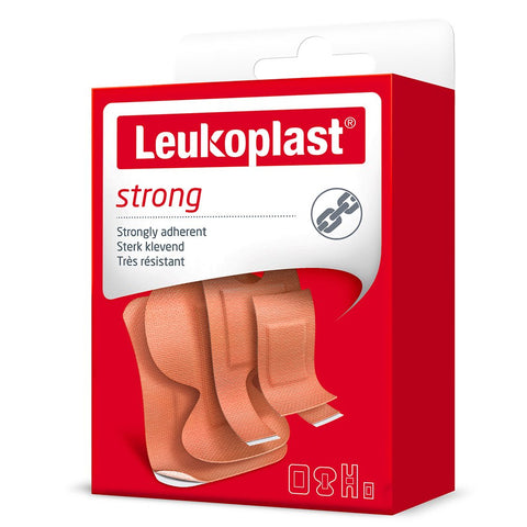 Leukoplast Strong - 4 dimensiuni de plasturi puternic aderenti 20buc/cutie - doctorplaga.ro