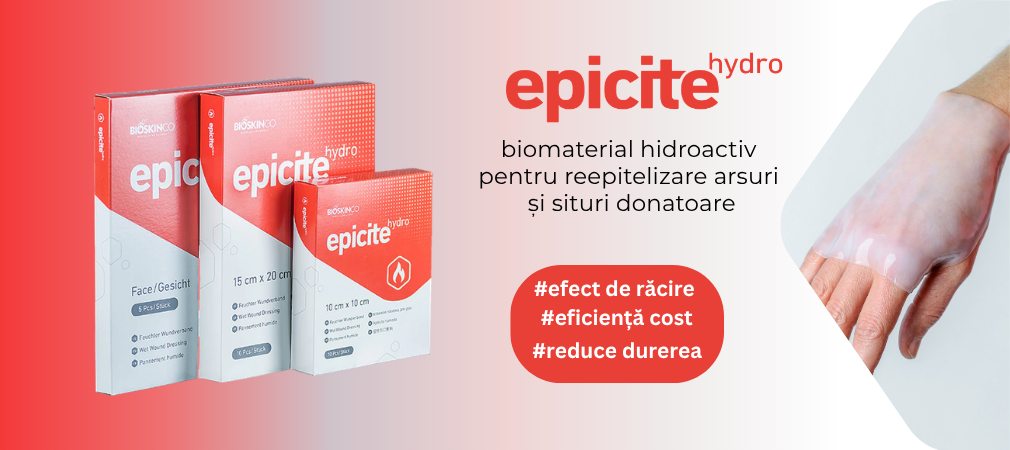 Epicite® Hydro, steril, pentru arsuri, plăgi acute și grefe de piele