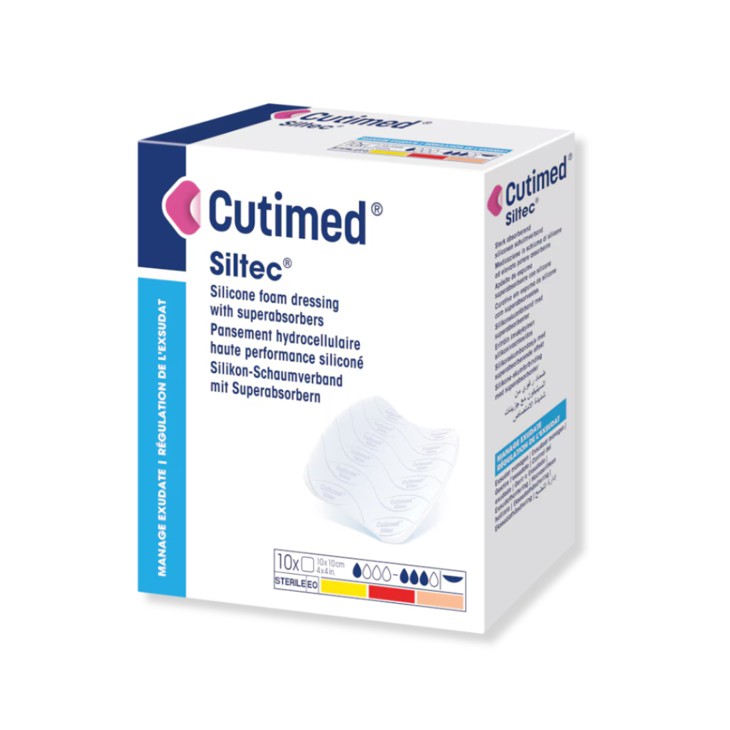 Cutimed® Siltec, cu miez de spumă și strat de silicon