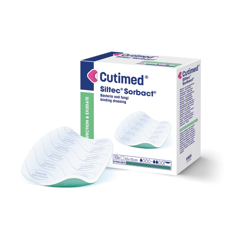 Cutimed® Sorbact® Siltec®, pansament antimicrobian hidrofob, 1 buc.