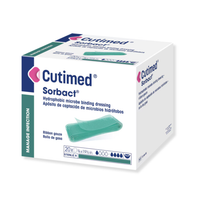 Box of Cutimed Sorbact medical dressing on a white background