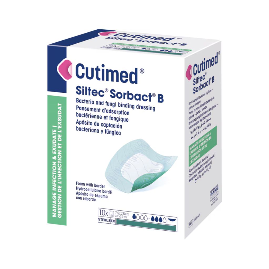 Cutimed® Siltec® Sorbact® B, Pansament antimicrobian hidrofob