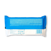 Pack of wipes with blue and white design on a white background