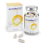 SpermidineLife supplement bottle and packaging on a white background
