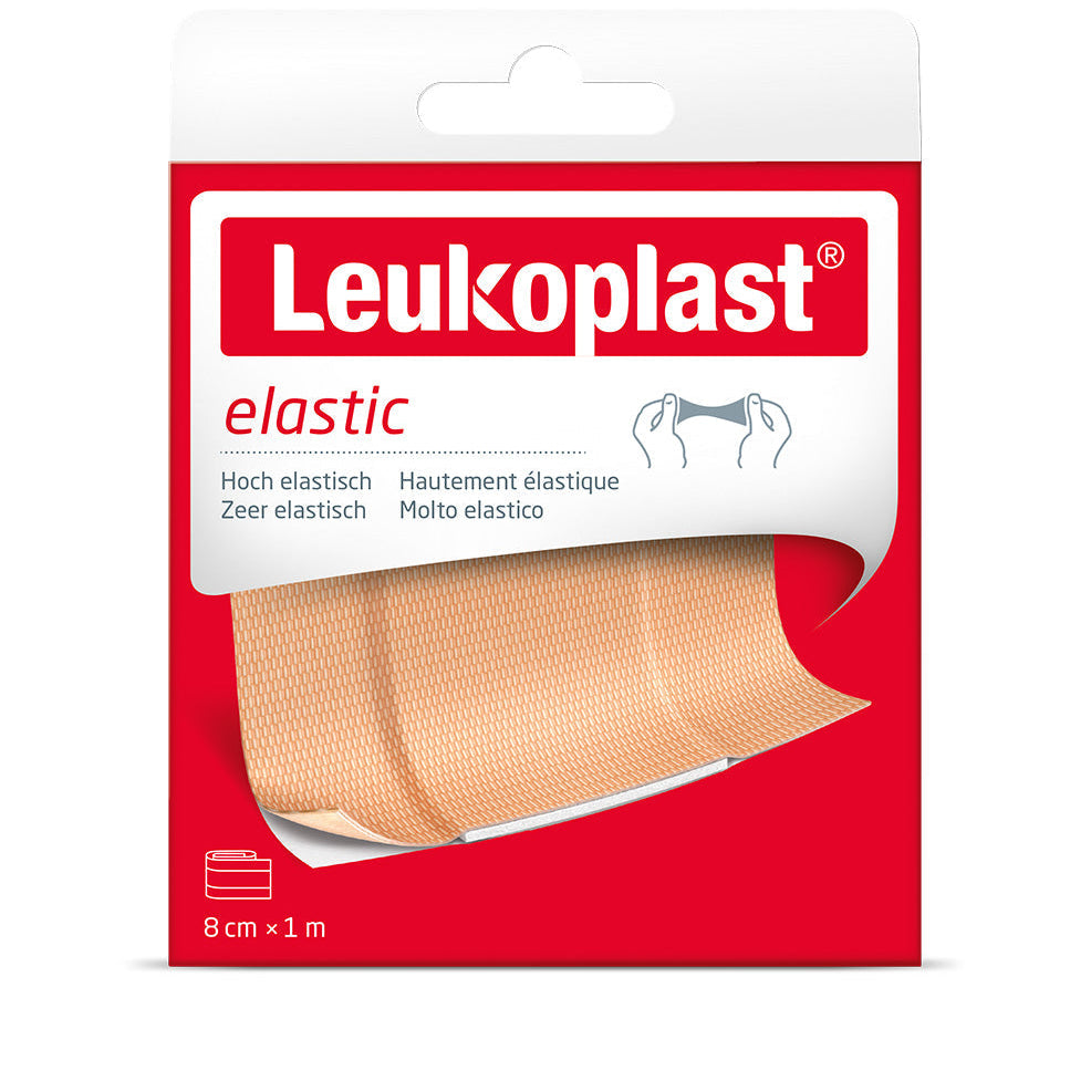Leukoplast elastic bandage packaging on a white background