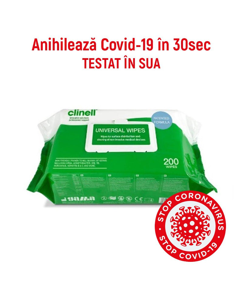 Clinell Universal 200 - Lavete dezinfectante pentru suprafețe - doctorplaga.ro